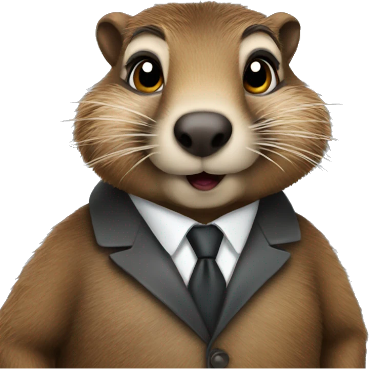 Groundhog who is a secretary emoji