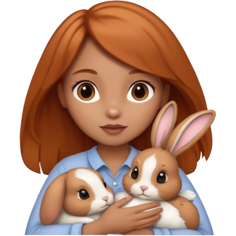 no ginger hair and no white on bunny emoji