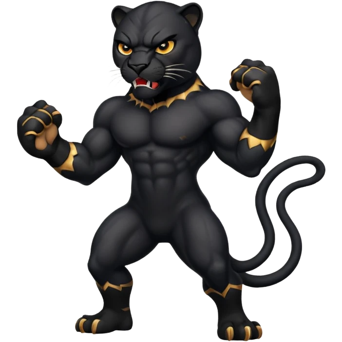 angry panther full emoji