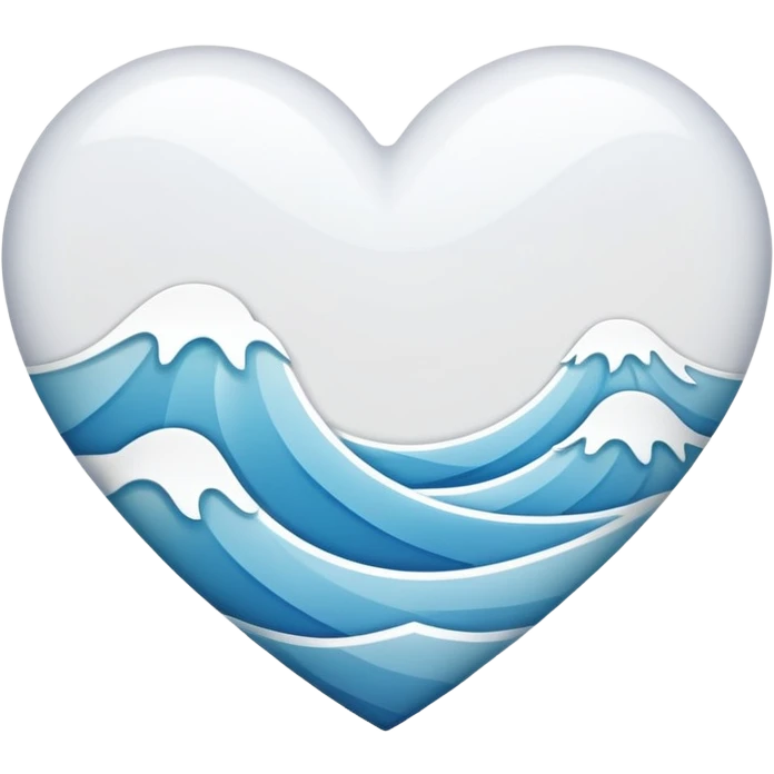 white heart with a wave pattern emoji