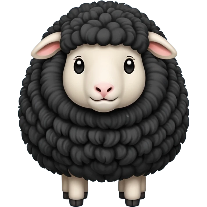 black sheep emoji with black wool emoji