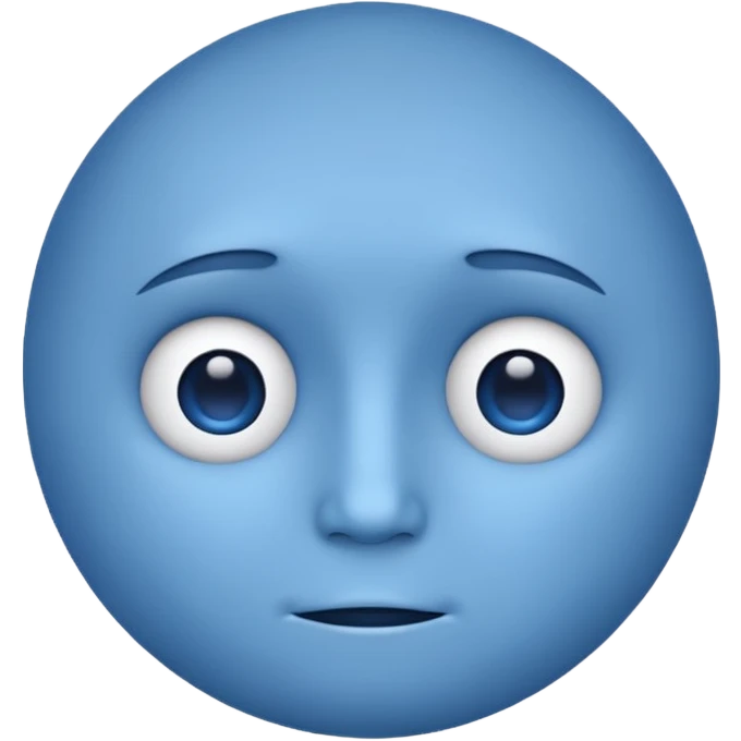 blue quiet face emoji emoji