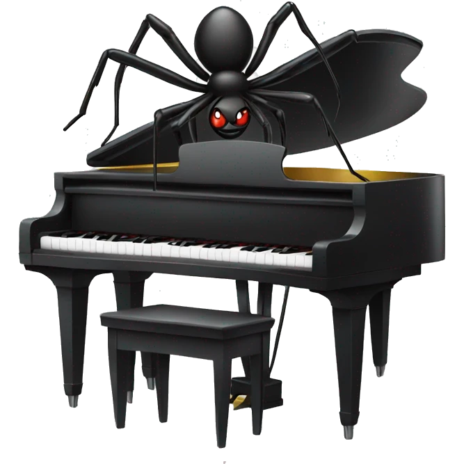 spider wit a piano emoji