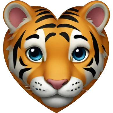 Tiger inside a heart  emoji