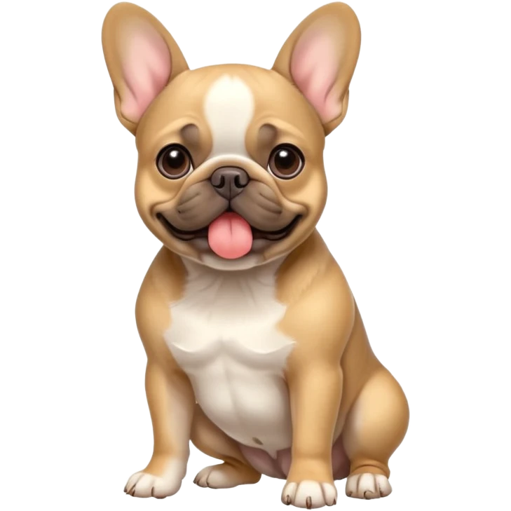 a full body of cute french bulldog emoji