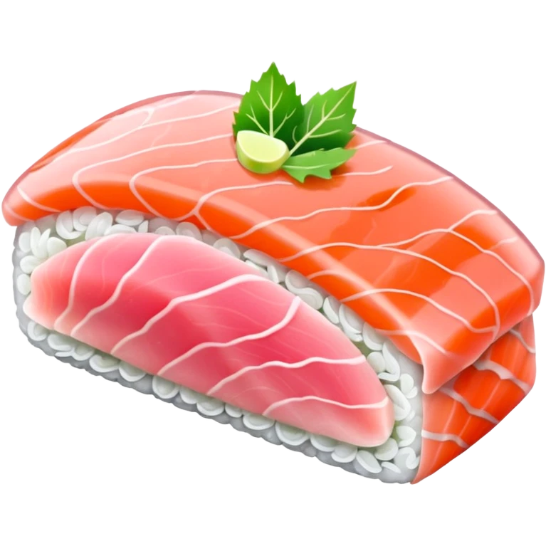 sushi piece light pink sashimi  emoji
