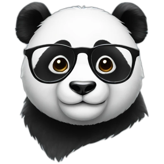 Panda with glasses emoji