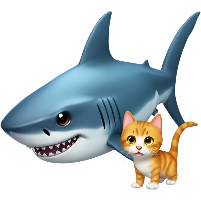Shark with a cat emoji
