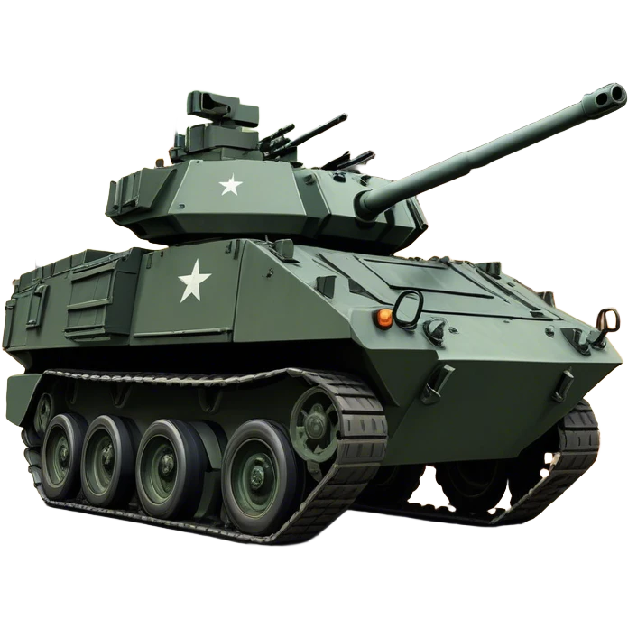 Stryker M1126 (2020) – Cinematic-realistic Stryker M1126 armored personnel carrier, its dark grey-green hull speeding down a war-torn street. The eight large wheels grip the cracked pavement as infantry hunker inside, the turret-mounted .50 cal machine gun scanning rooftops for threats under the eerie glow of distant fires. this tank has wheels and NOT TRACKS emoji