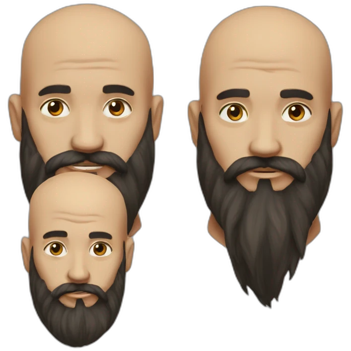 long black beard bald red alaskan trader emoji