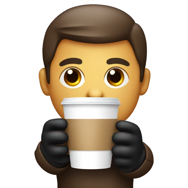 Coffee in Hand with Gloves  emoji