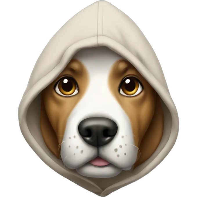 Dog wearing hoodie emoji