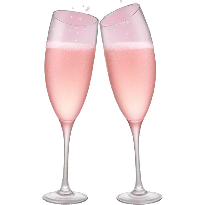 Pink champagne cheers emoji