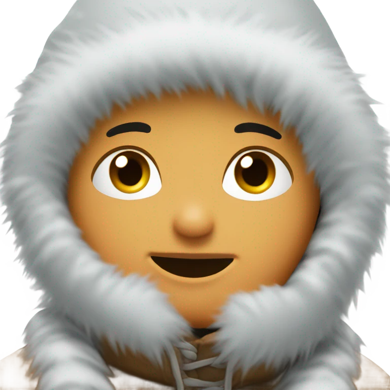 Eskimo kiss, covered in snow  emoji