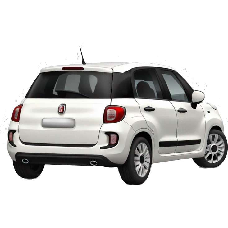 White Fiat 500L 2010 emoji