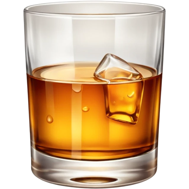 glass with whisky, white background, 16x16px emoji