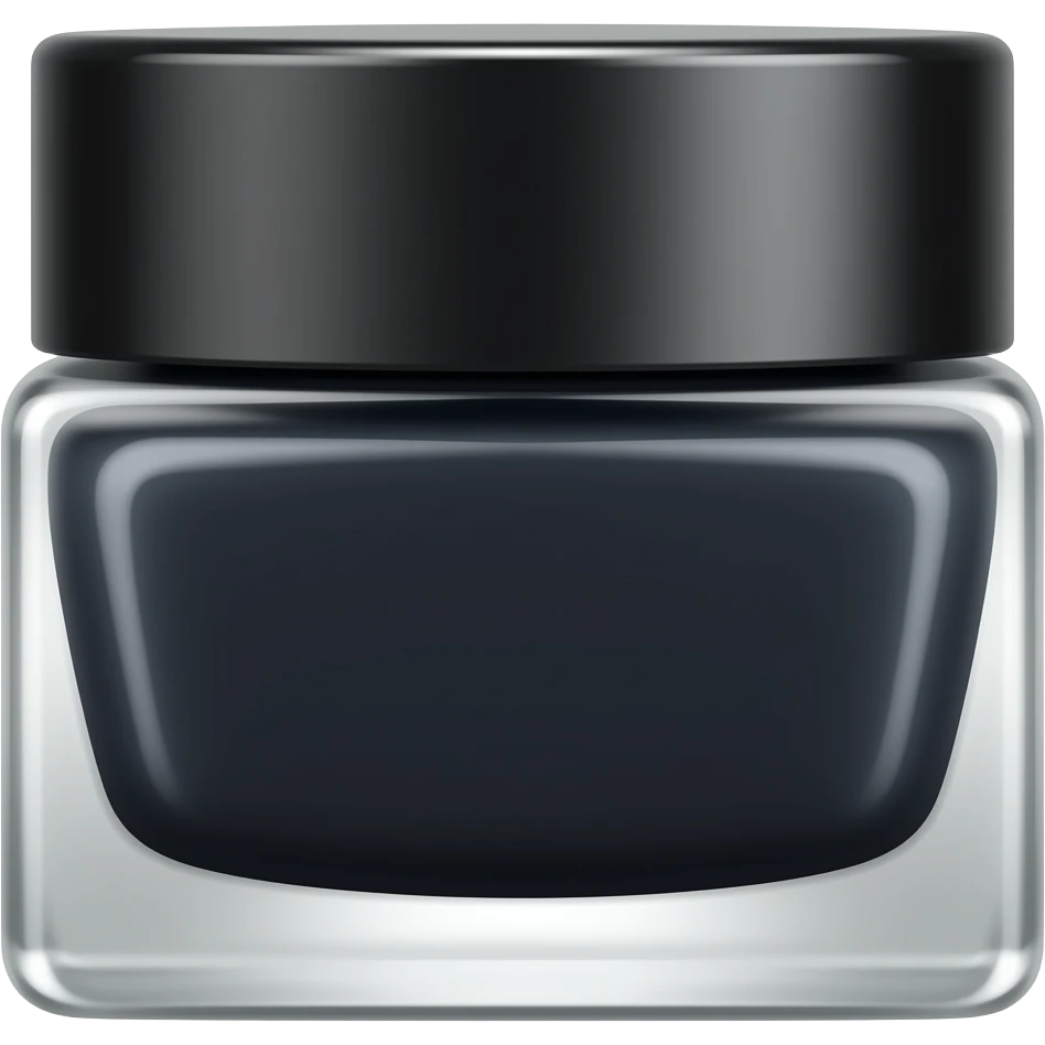 Black nail polish jar emoji