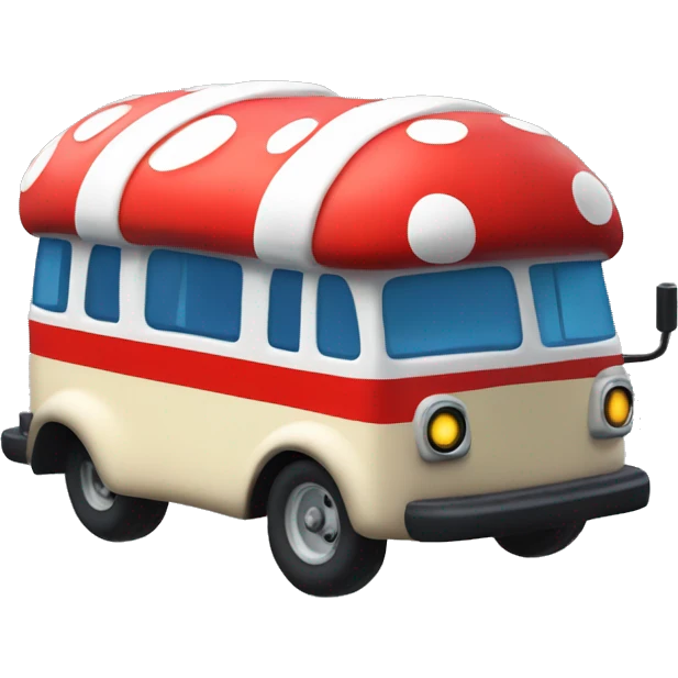 Mario-style Mushroom Bus emoji