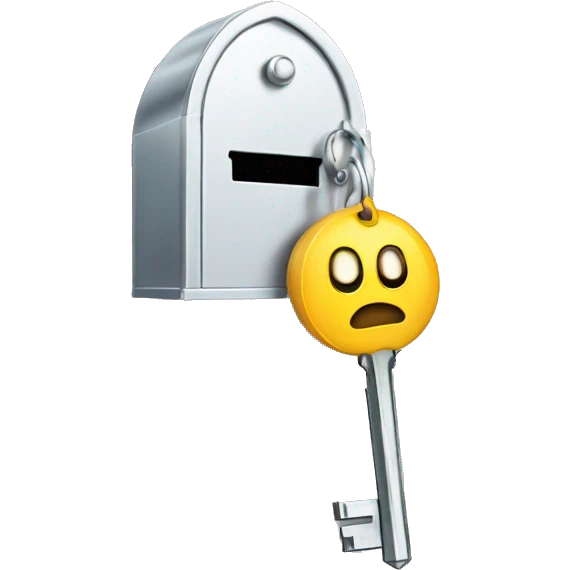 Keys hanging from letterbox  emoji