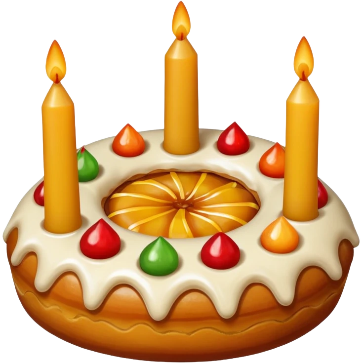 roscon de reyes DE ESPAÑA pero sin velas, emoji