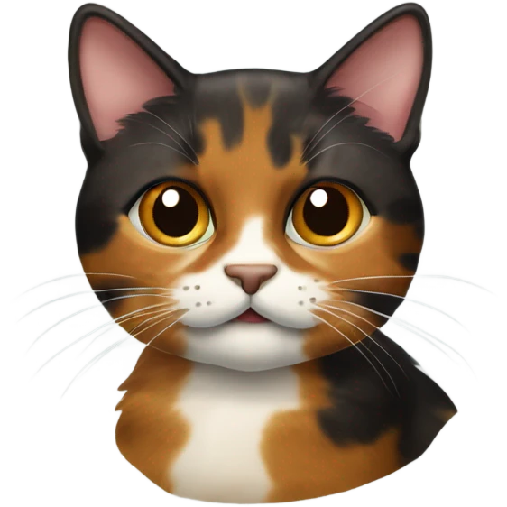 Tortoiseshell calico cat face emoji