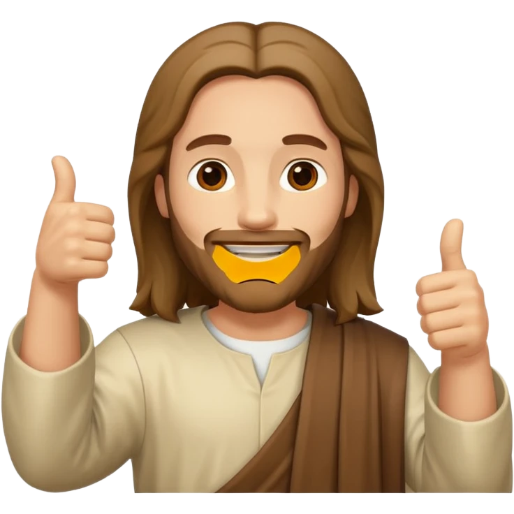 Jesus christ smiling thumbs up emoji