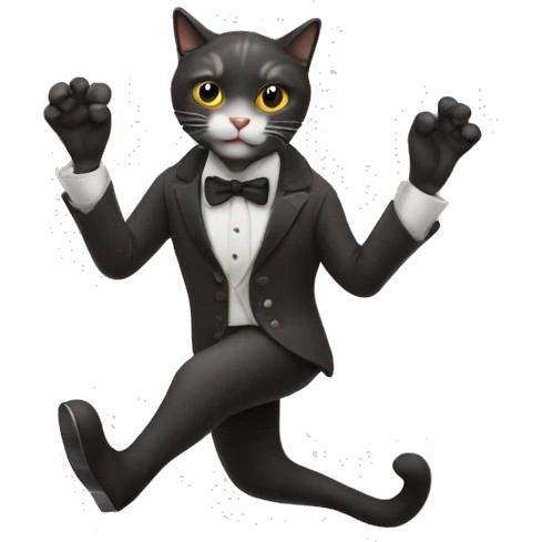 A cat tap dancing  emoji