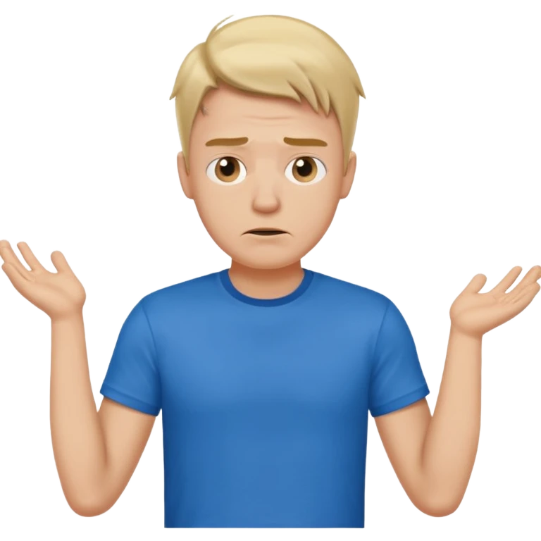 cool confused men person shrug pose emoji