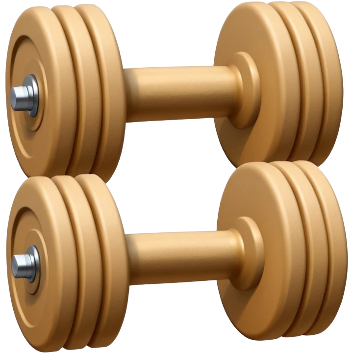 beige dumbbells emoji