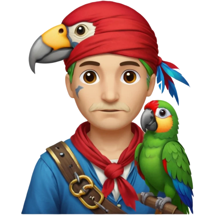 pirate and parrot emoji