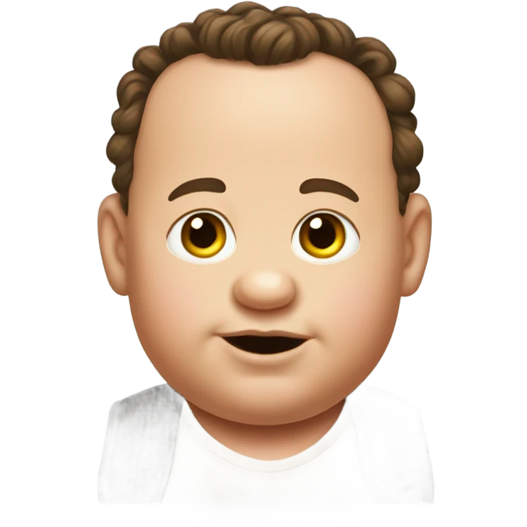 Tom Hanks as a fat baby emoji