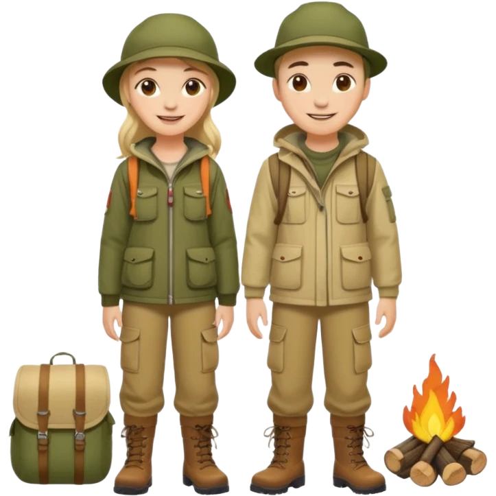 People who are going camping should wear a camping outfit emoji