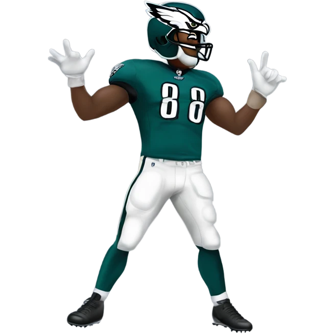 Philadelphia eagles doing bird mime emoji