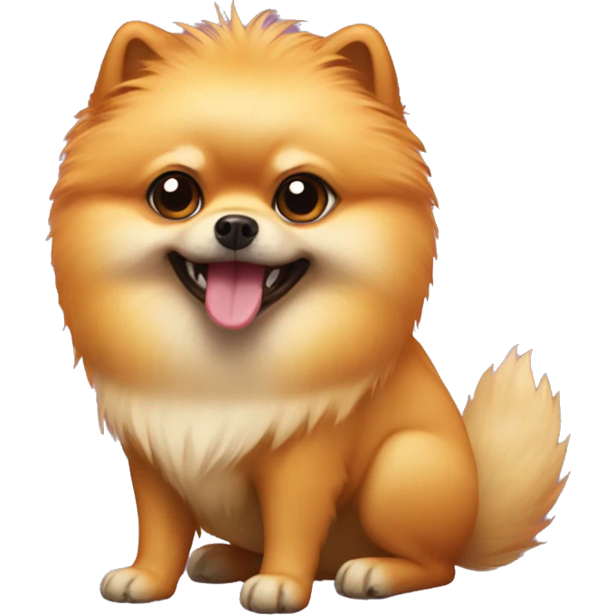 Pomeranian as a dino emoji