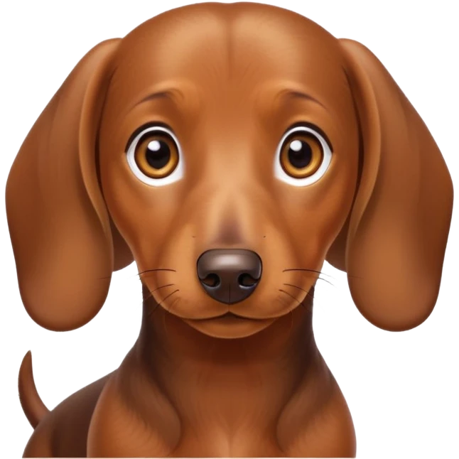 Brown dachshund emoji