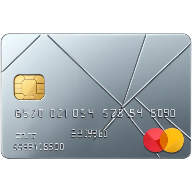 aesthetic credit card with pattern emoji