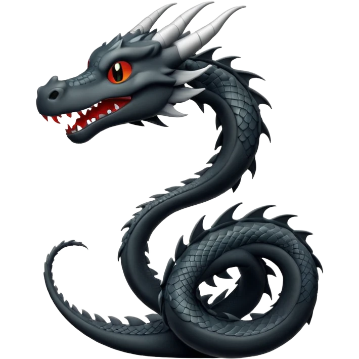Black and white dragon emoji emoji