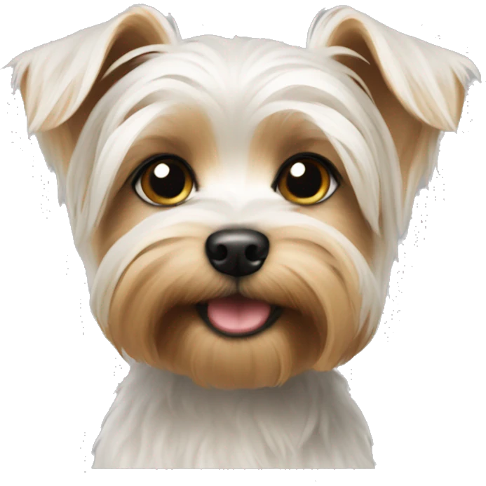 white yorkie puppy  emoji