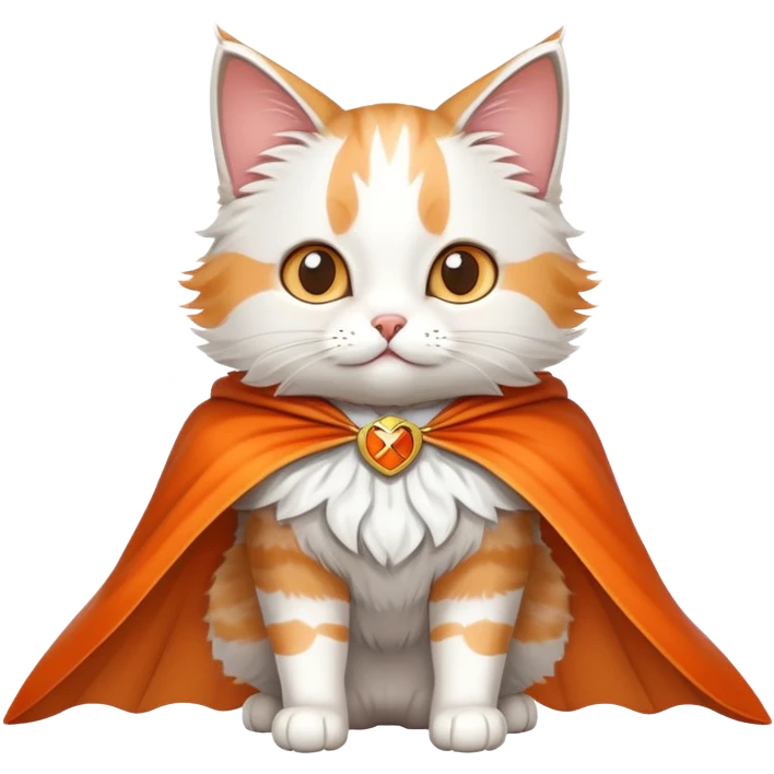 A cat wearing cape emoji