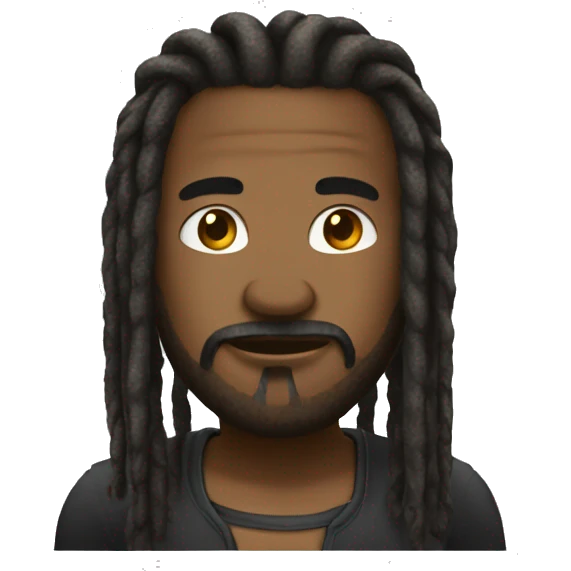 grand homme noir avec des dread locks emoji