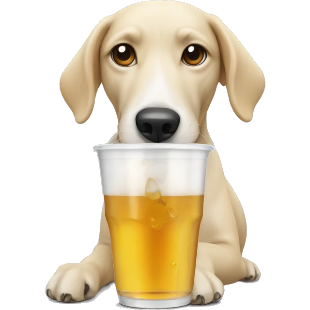 Dog eating and drinking  emoji