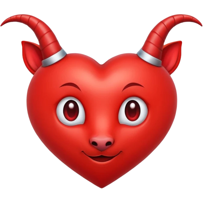 red heart with horns and a tail emoji