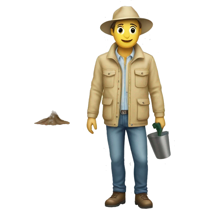 gardener beige jacket trees germany emoji