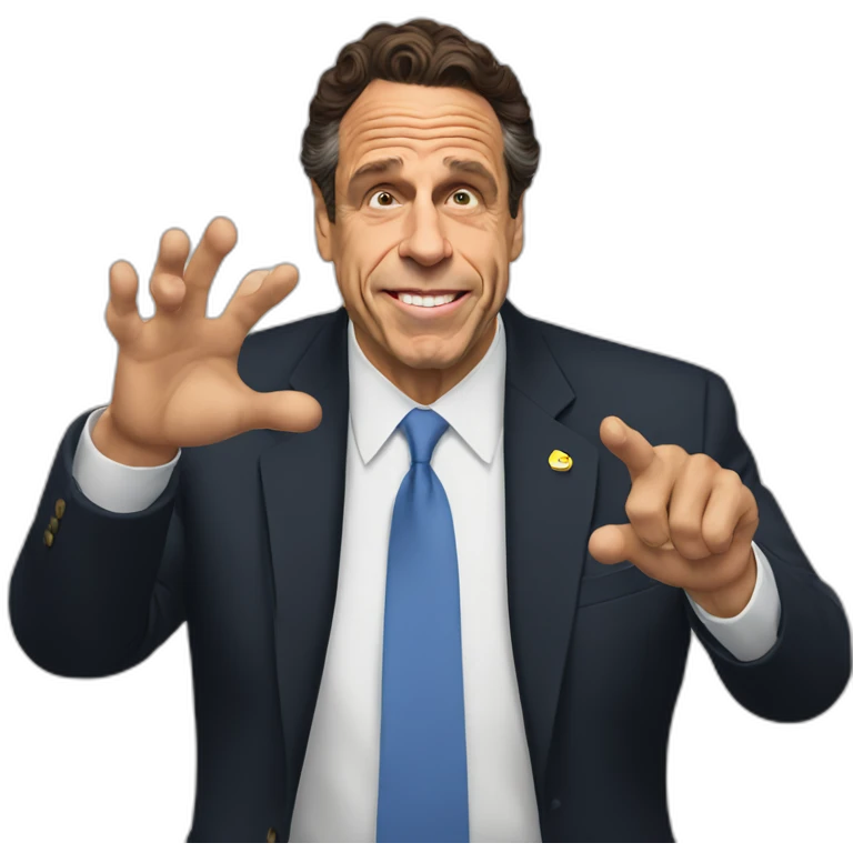 Andrew Cuomo flipping people off emoji