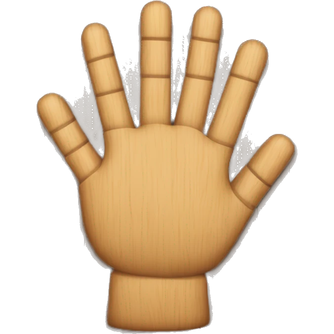 wood hand emoji