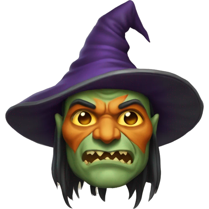 half-orc male wizard necromancer pumpkin emoji