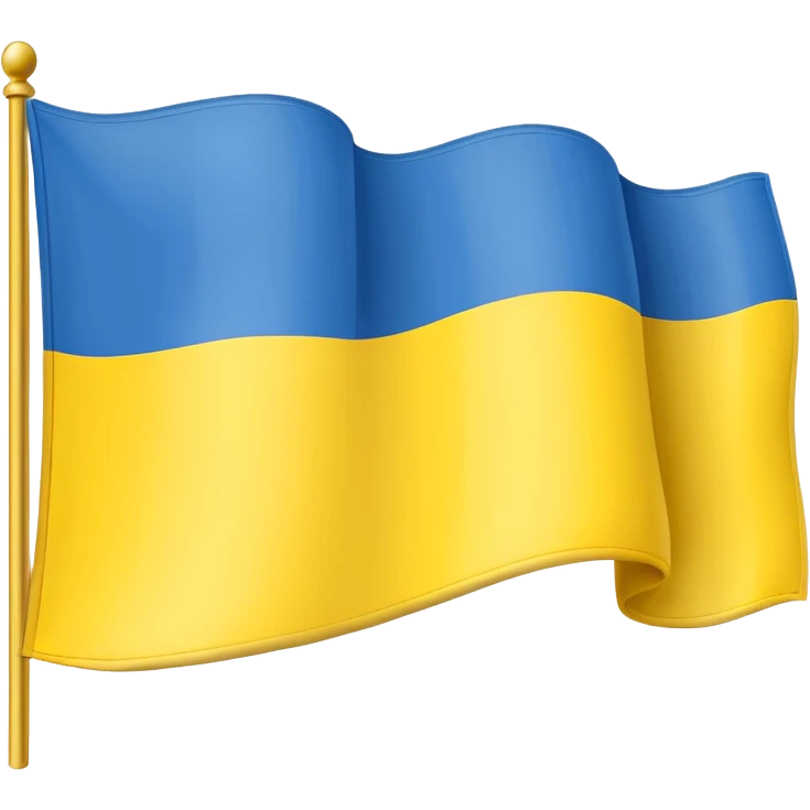 Uma bandeira de país tipo da Ucrânia mais em vez do azul coloca preto emoji