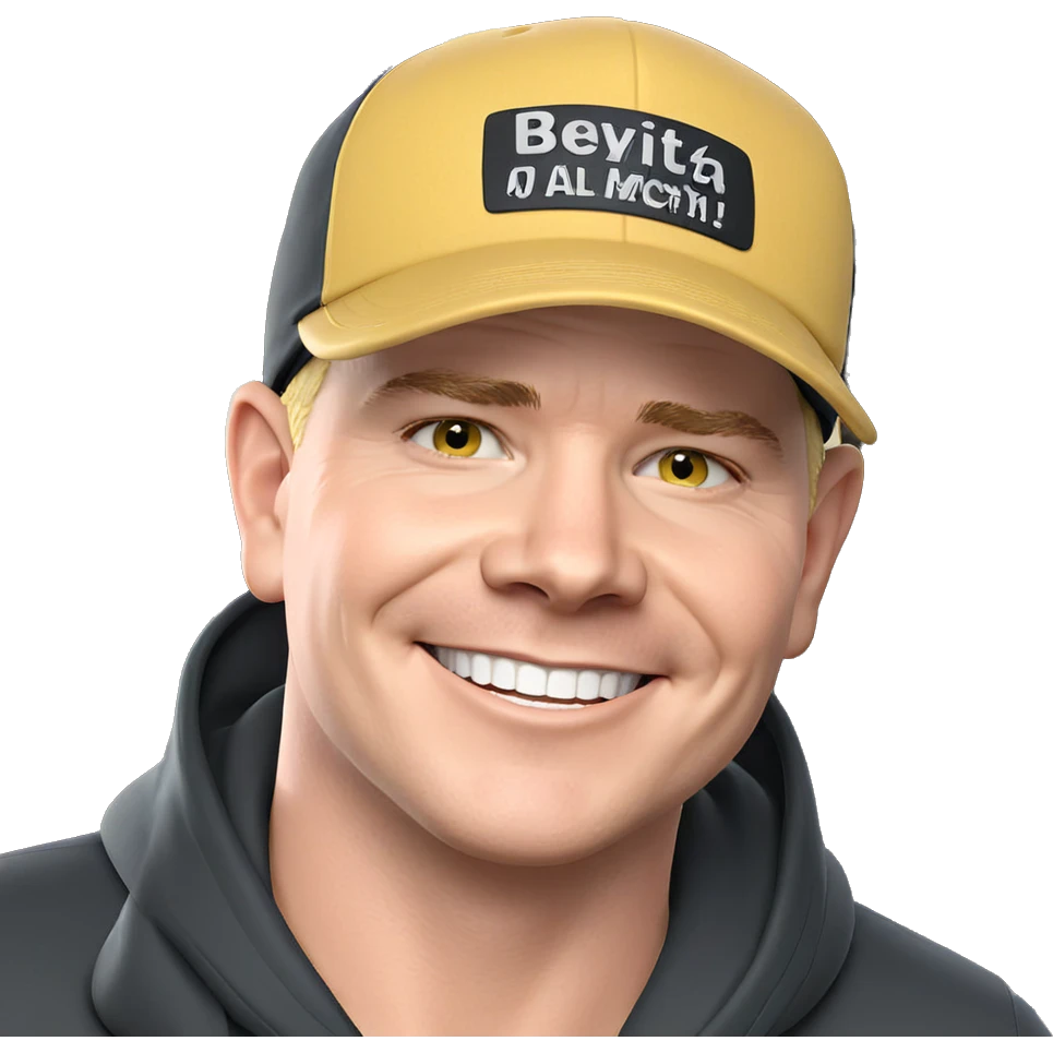 smiling boy in yellow hat emoji