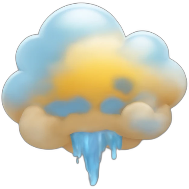 Sol con nubes al rededor  emoji