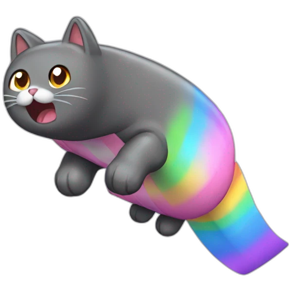 flying Nyan cat emoji